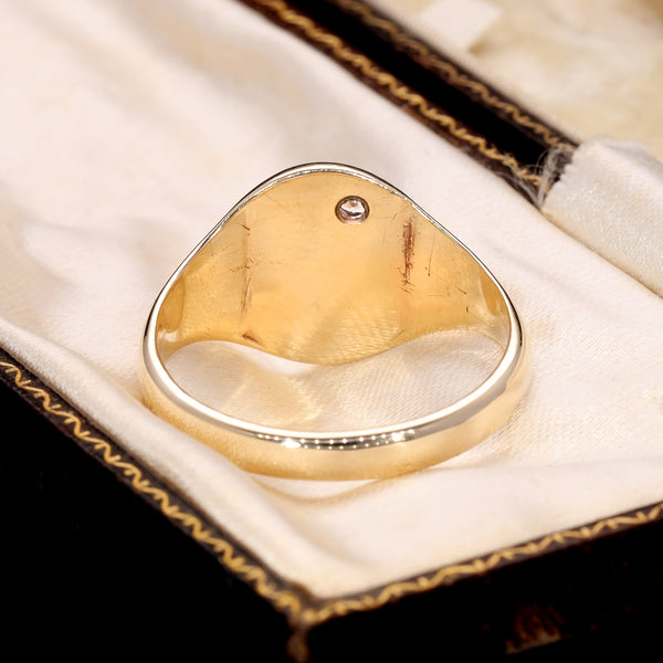 The Vintage 1973 Star and Paste Signet Ring - Antique Jewellers