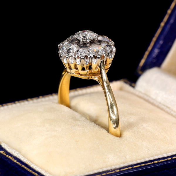 The Antique Old Cut Diamond Elaborate Cluster Ring