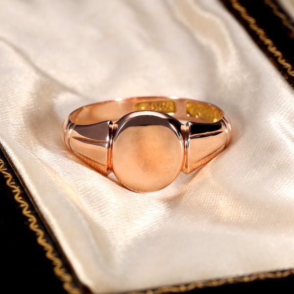 The Antique 1920 Rose Gold 9ct Signet Ring