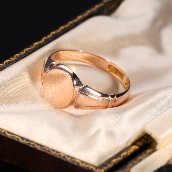 The Antique 1920 Rose Gold 9ct Signet Ring