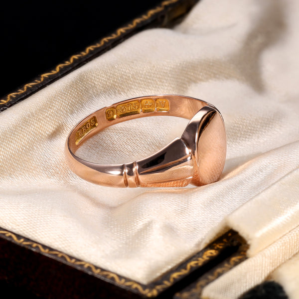 The Antique 1920 Rose Gold 9ct Signet Ring