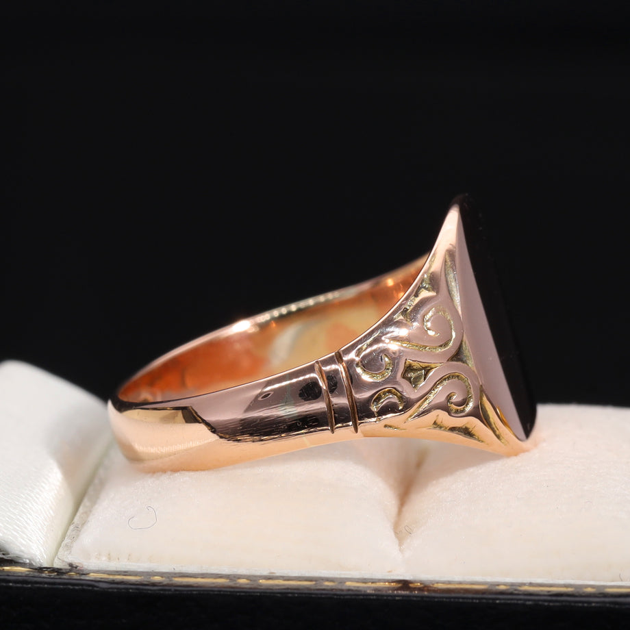 The Antique 1917 Rose Gold Oval Signet Ring
