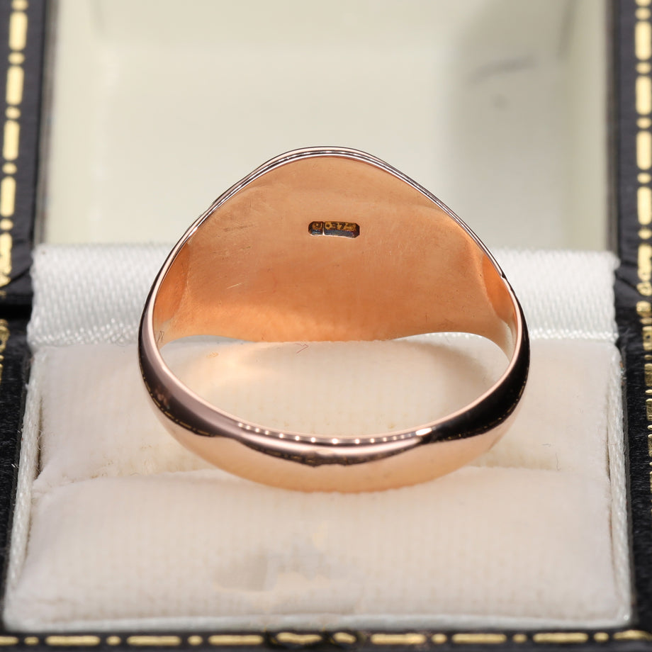The Antique 1917 Rose Gold Oval Signet Ring