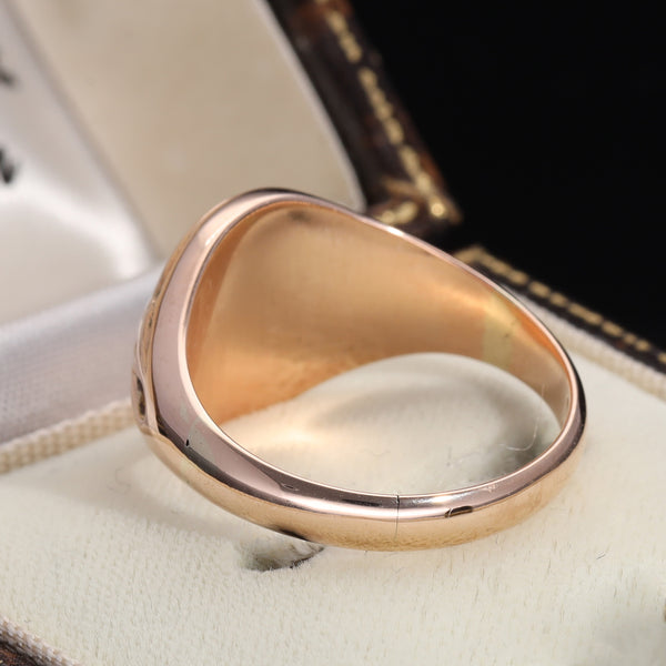 The Antique 1912 Oval Rose Gold Signet Ring