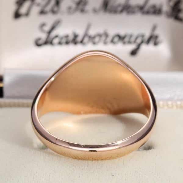 The Antique 1912 Oval Rose Gold Signet Ring