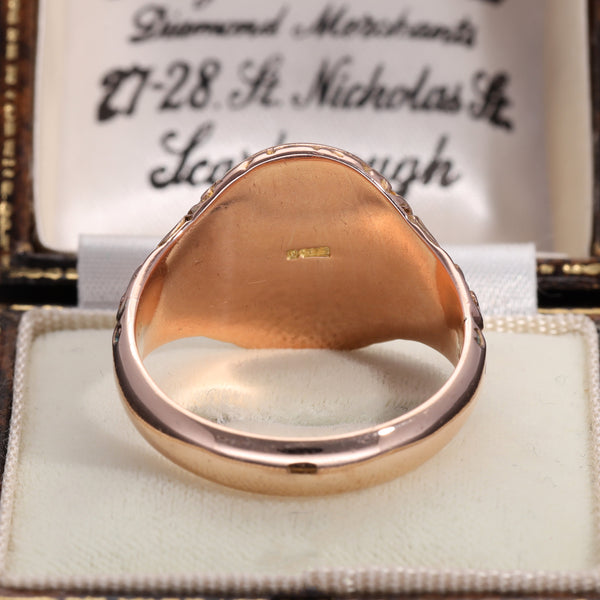 The Antique 1919 Rose Gold Heavy Signet Ring