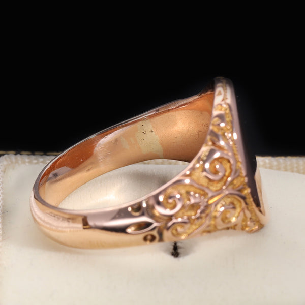 The Antique 1919 Rose Gold Heavy Signet Ring