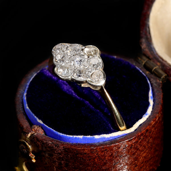 The Vintage 1995 Old Cut Diamond Cluster Floret Ring