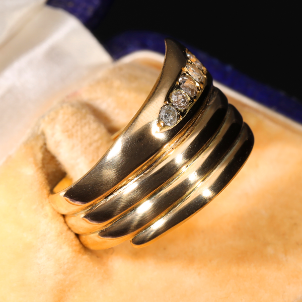 The Antique 1890 Victorian Diamond Snake Ring