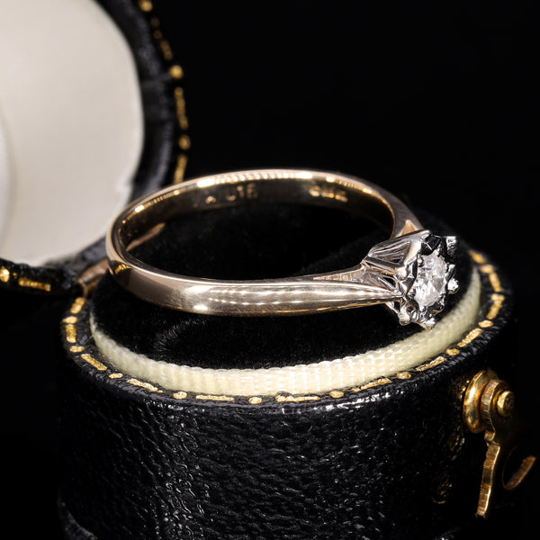 The Vintage Star Illusion Solitaire Diamond Ring