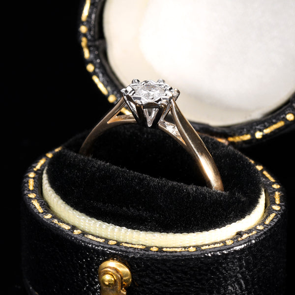 The Vintage Star Illusion Solitaire Diamond Ring