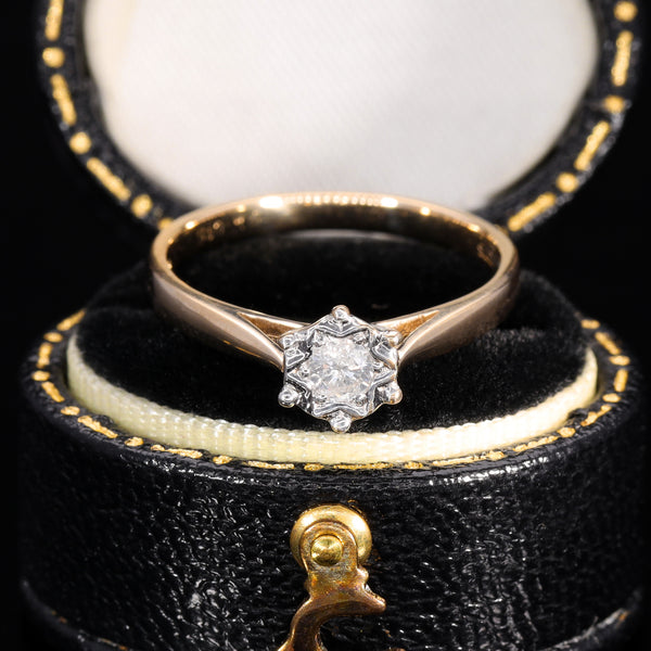 The Vintage Star Illusion Solitaire Diamond Ring