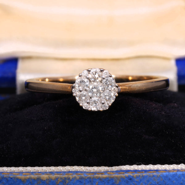 The Contemporary Diamond Daisy Cluster Ring