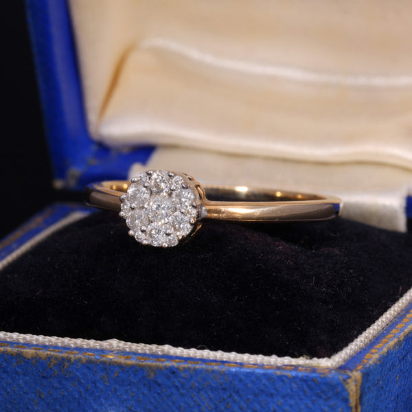 The Contemporary Diamond Daisy Cluster Ring