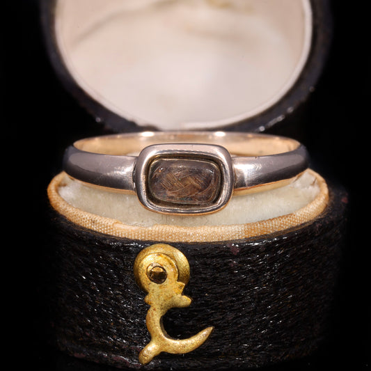 The Antique Georgian Hairwork Mourning Ring