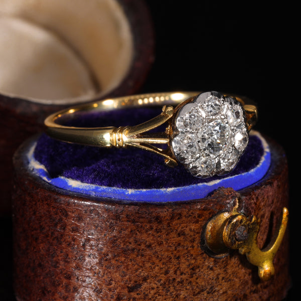 The Antique Old Cut Diamond Daisy Ring