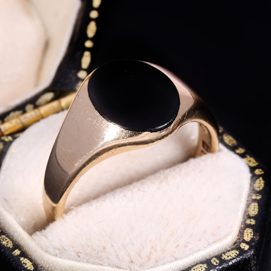 The Vintage Onyx Signet Classic Ring