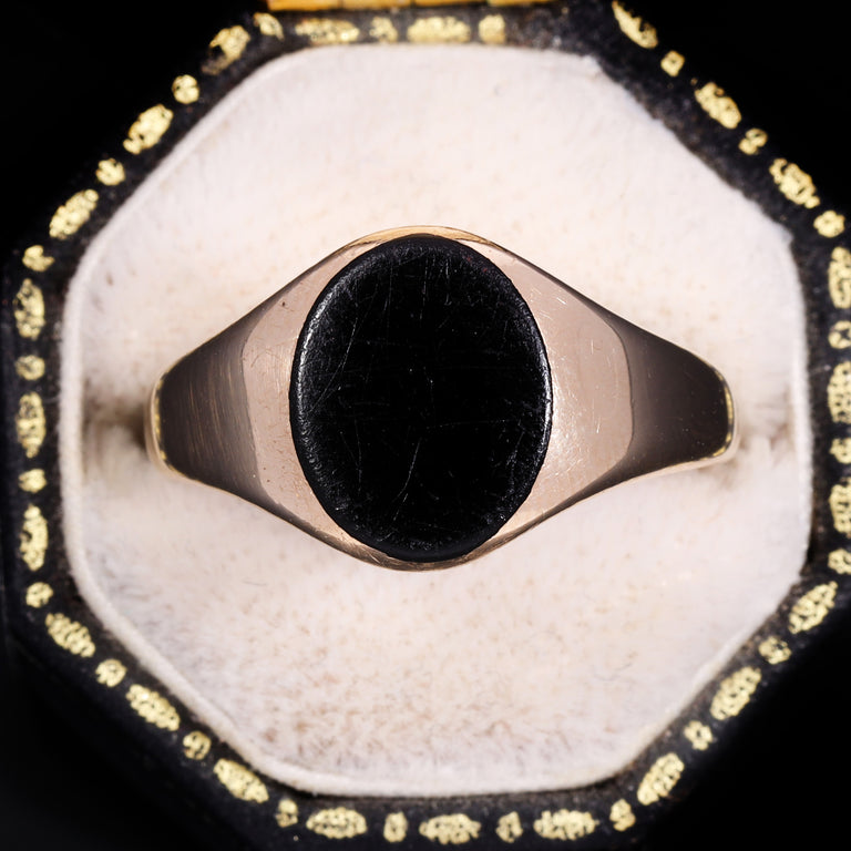 The Vintage Onyx Signet Classic Ring