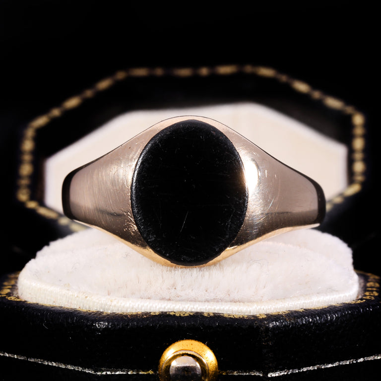 The Vintage Onyx Signet Classic Ring