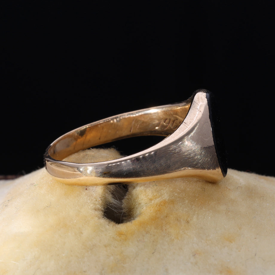 The Vintage Onyx Signet Classic Ring
