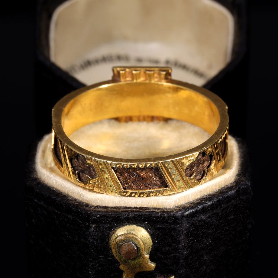 The Antique Victorian 1881 Pearl Mourning Ring