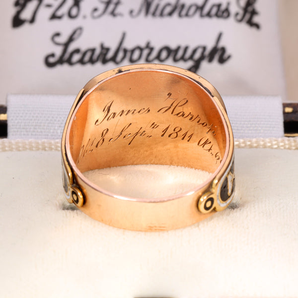 The Antique Georgian 1811 Sacred To Affection Mourning Ring