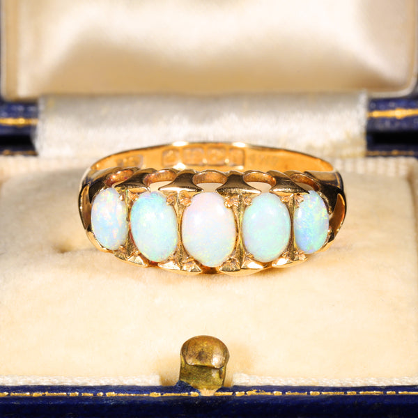 The Antique 1905 Five Opal Magical Ring