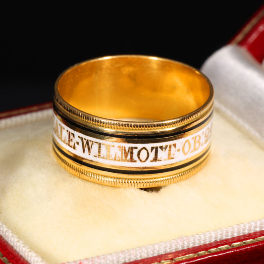 The Antique 1812 Georgian Enamelled Mourning Ring