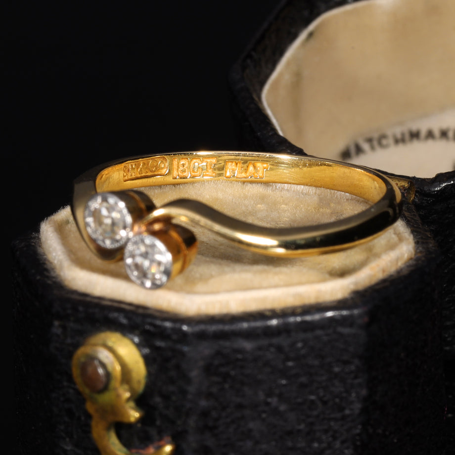 The Vintage Toi Et Moi Eight Cut Diamond Delightful Ring