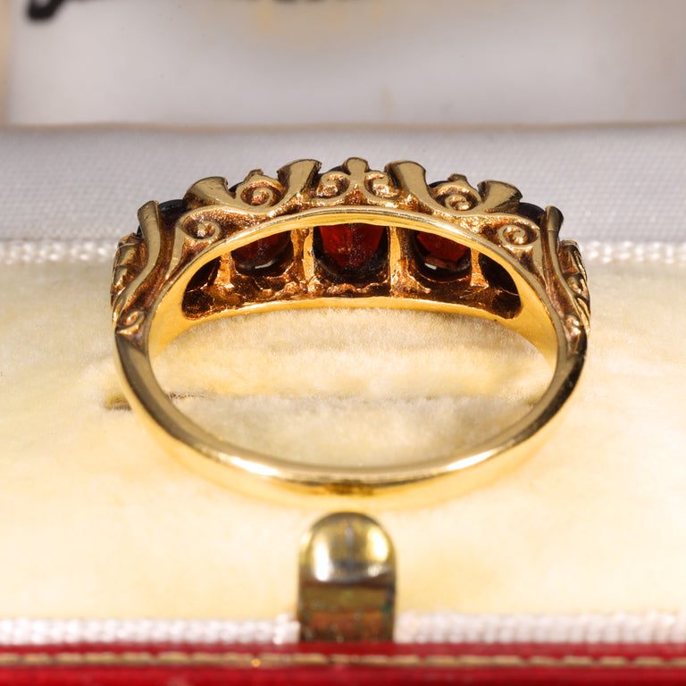 The Vintage 1962 Five Garnet And Diamond Fire Ring
