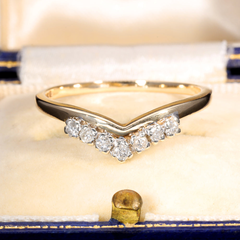 The Vintage 1994 Seven Diamond Wishbone Ring