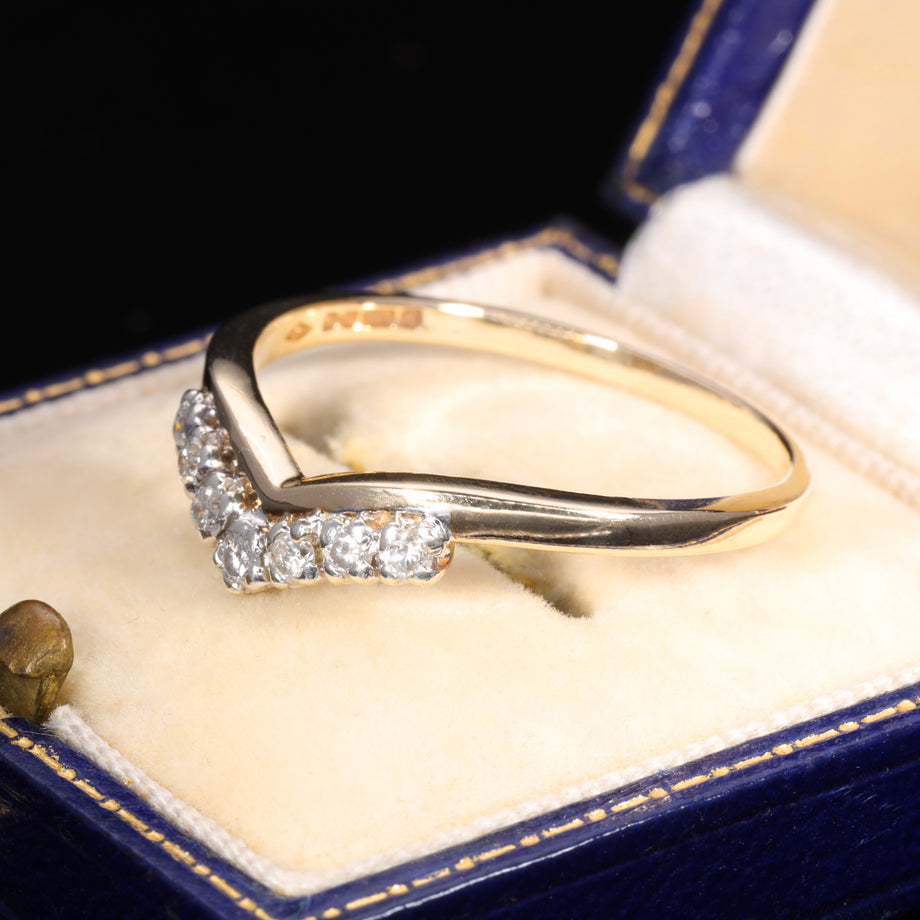 The Vintage 1994 Seven Diamond Wishbone Ring