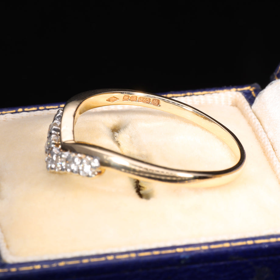 The Vintage 1994 Seven Diamond Wishbone Ring