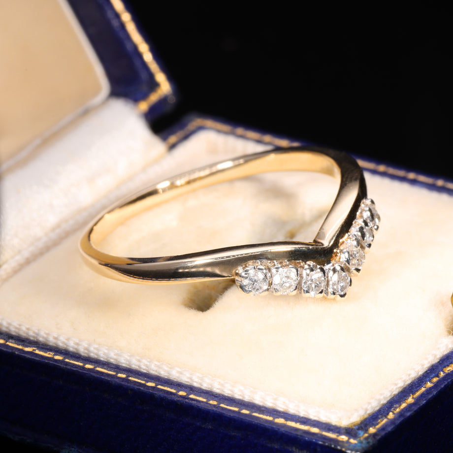 The Vintage 1994 Seven Diamond Wishbone Ring