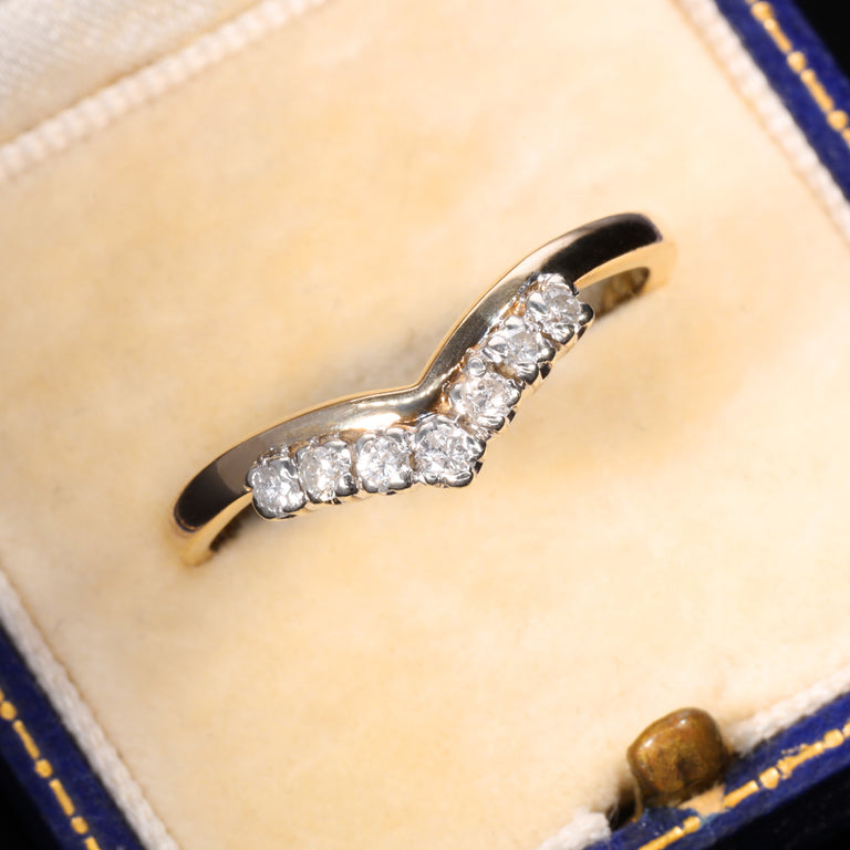 The Vintage 1994 Seven Diamond Wishbone Ring