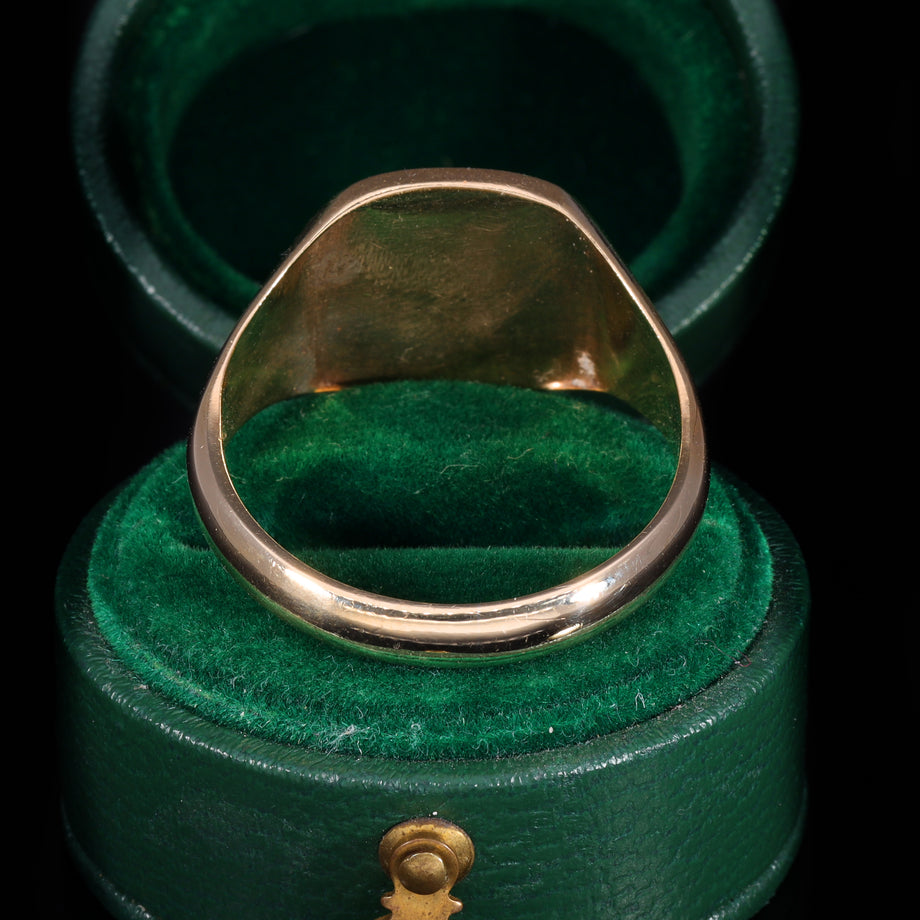 The Vintage 9ct Gold Square Classic Signet Ring