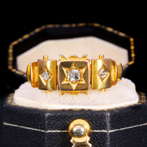 The Antique Three Star Set Diamond Ring