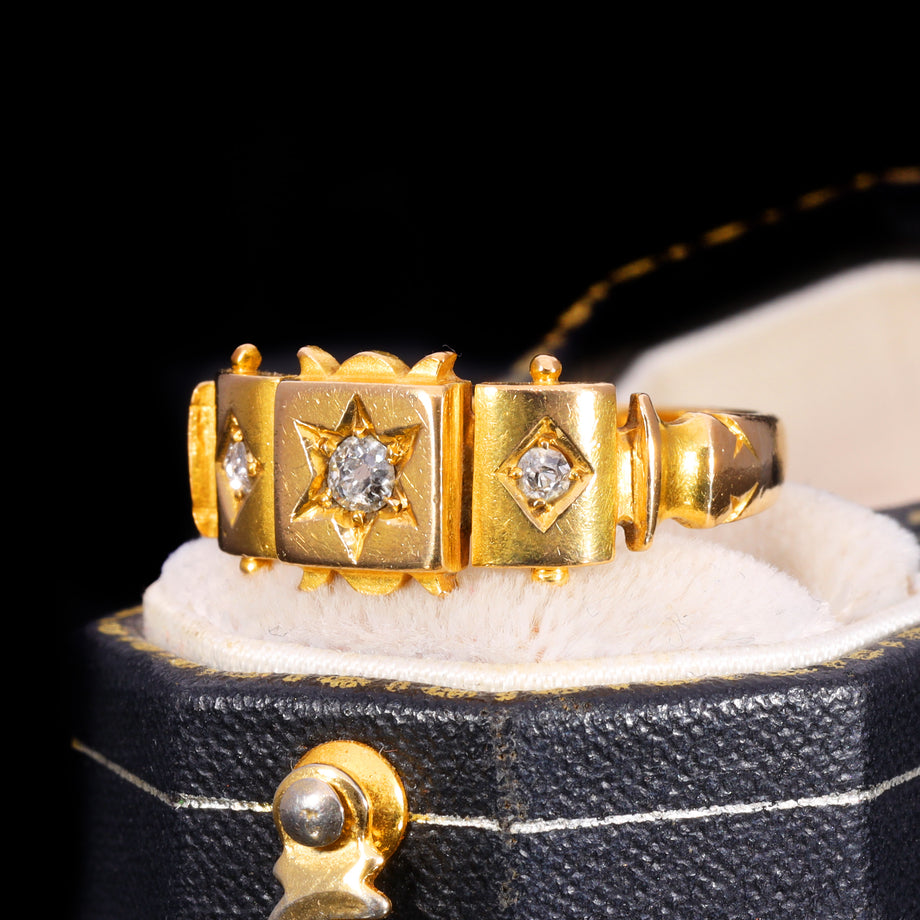 The Antique Three Star Set Diamond Ring