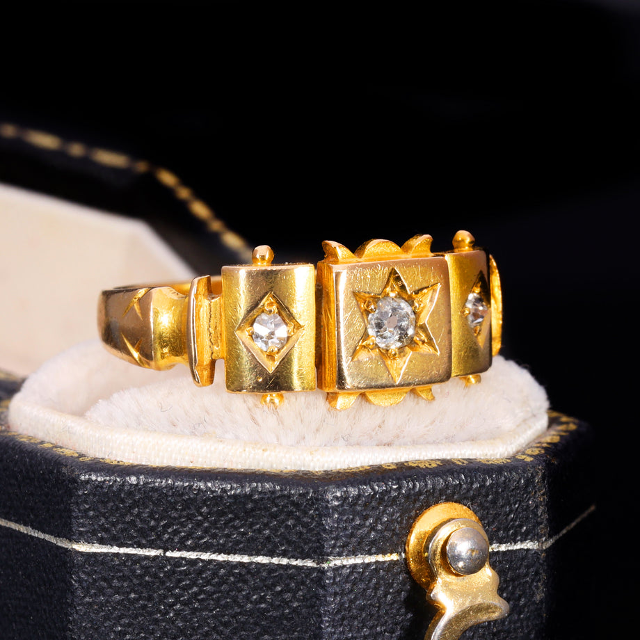 The Antique Three Star Set Diamond Ring