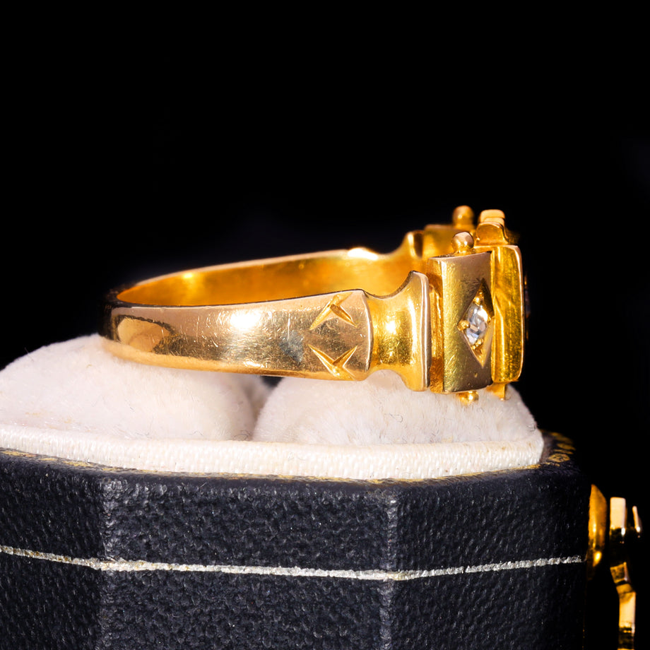 The Antique Three Star Set Diamond Ring