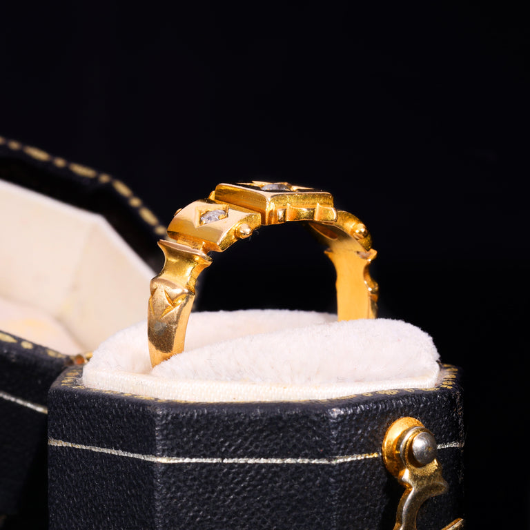 The Antique Three Star Set Diamond Ring