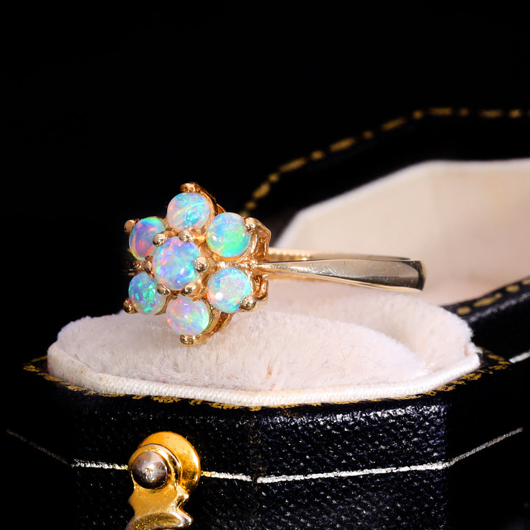 The Vintage Seven Opal Floral Cluster Ring