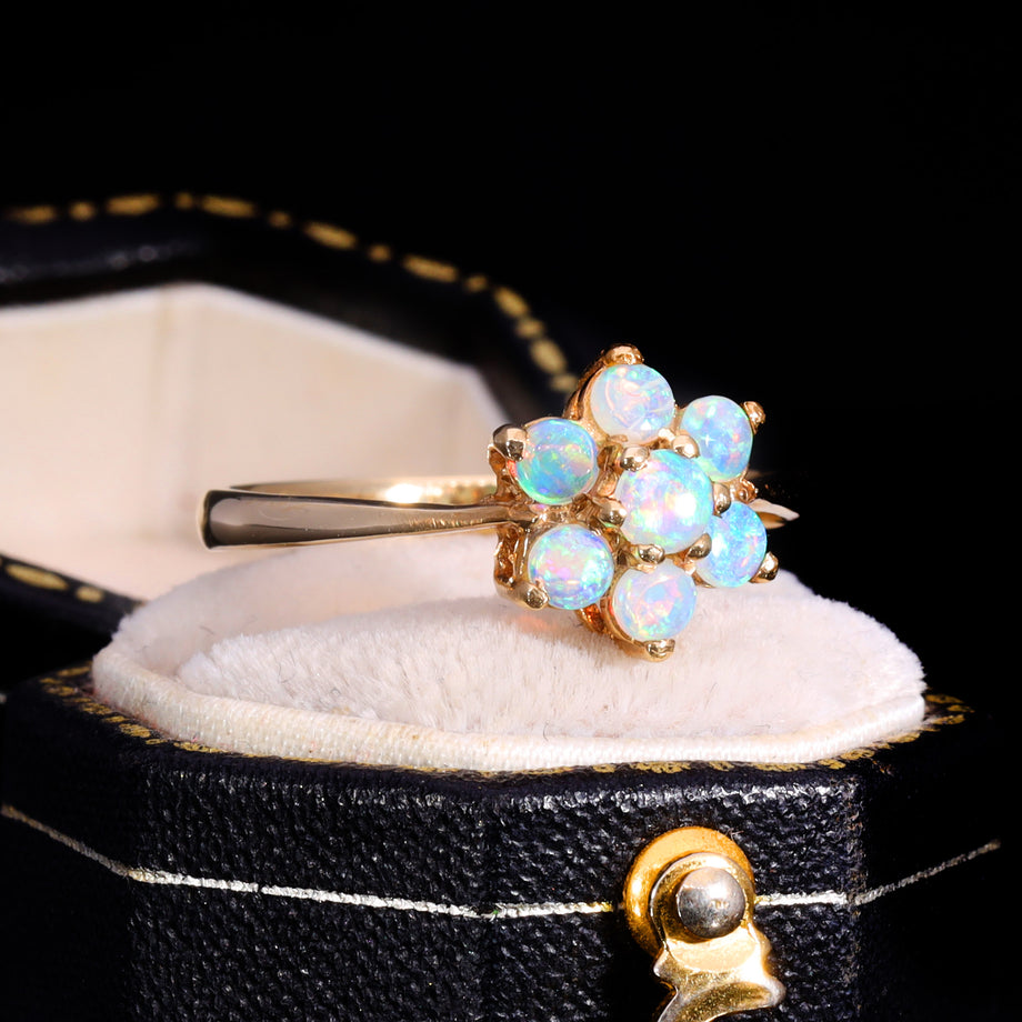 The Vintage Seven Opal Floral Cluster Ring