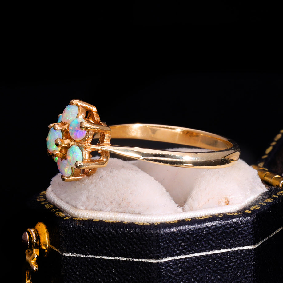 The Vintage Seven Opal Floral Cluster Ring