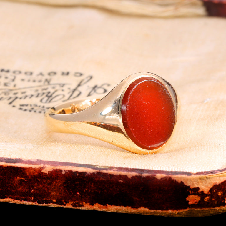 The Vintage 1952 Carnelian Chunky Signet Ring