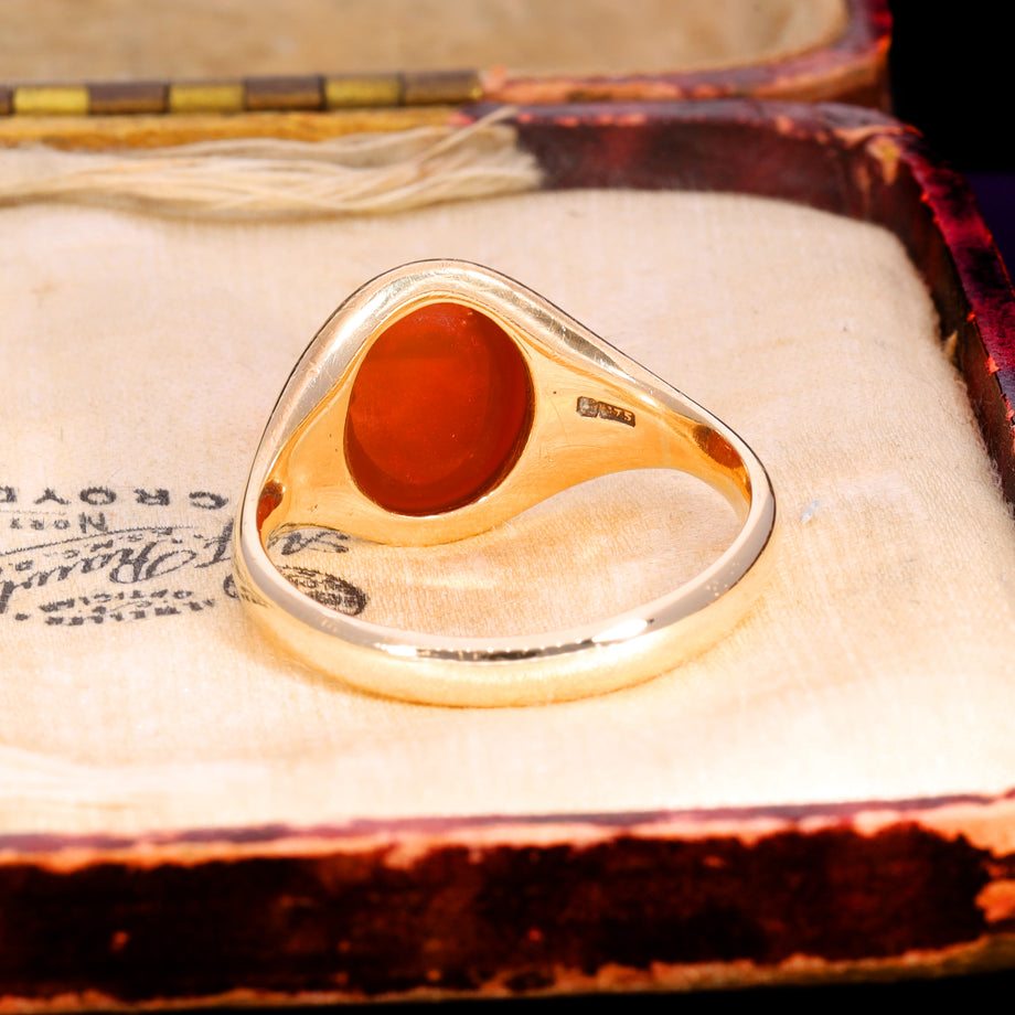 The Vintage 1952 Carnelian Chunky Signet Ring