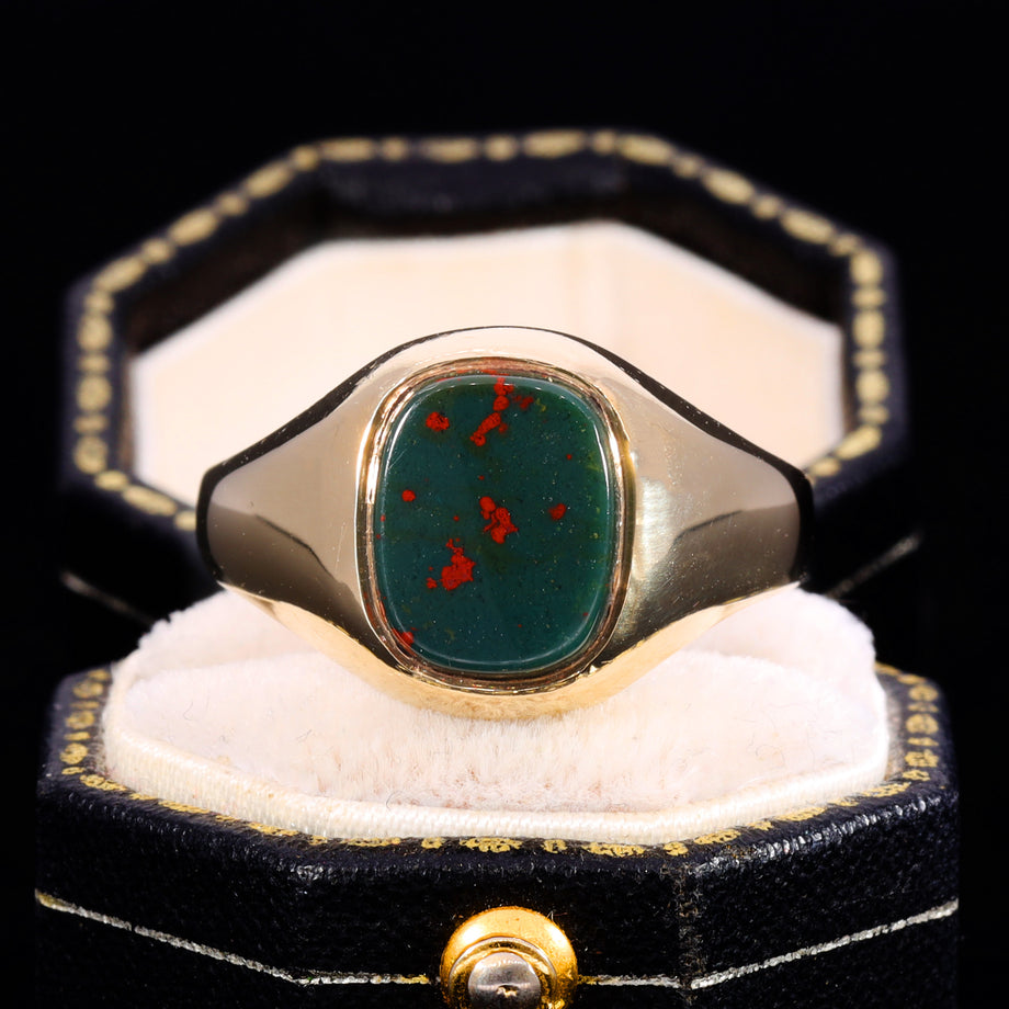 The Vintage 9ct Gold Bloodstone Signet Ring