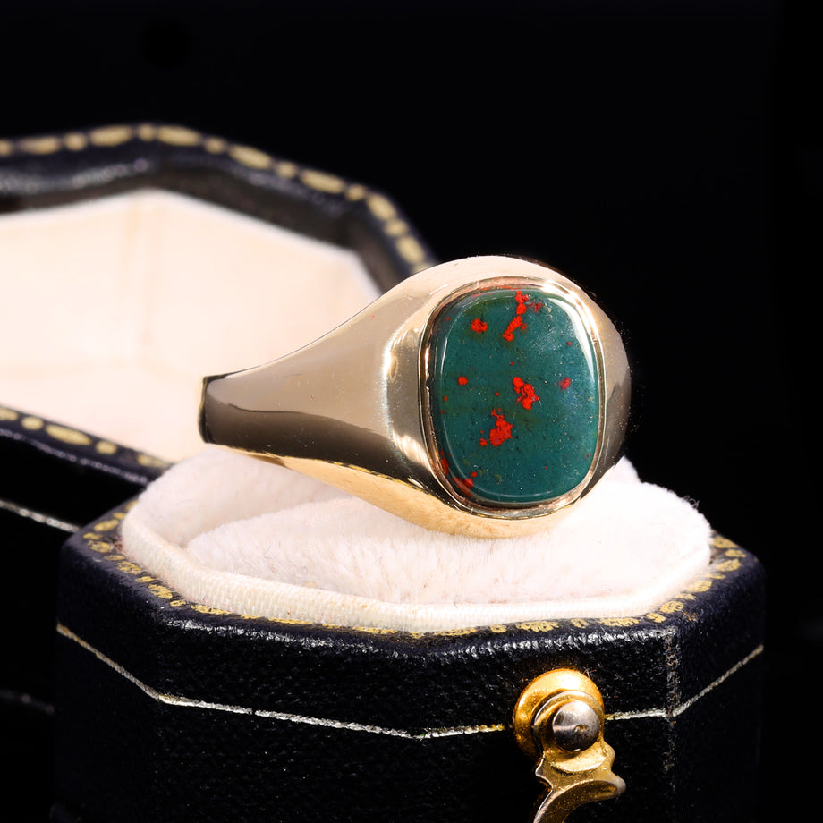 The Vintage 9ct Gold Bloodstone Signet Ring