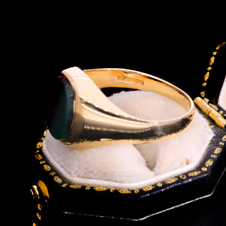 The Vintage 9ct Gold Bloodstone Signet Ring