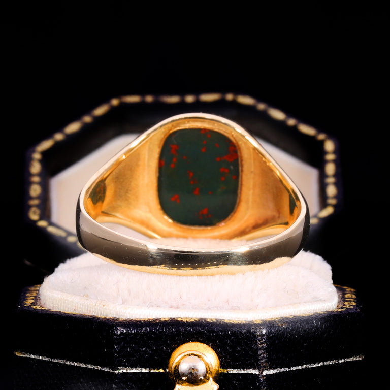 The Vintage 9ct Gold Bloodstone Signet Ring
